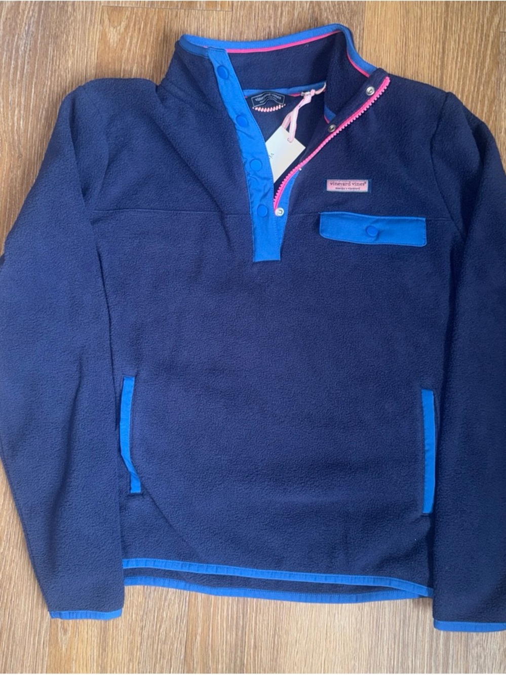 NWT Vineyard Vines Women’s XS Navy Zip-Up Fleece